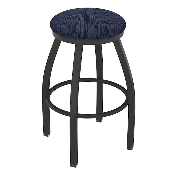 36" Swivel X-Tall Bar Stool, Pewter Finish, Graph Anchor Seat